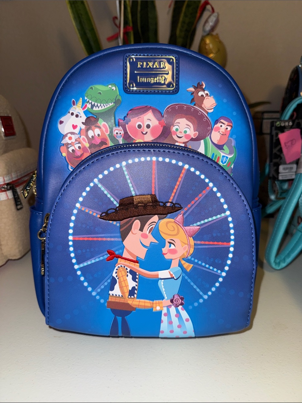 Loungefly Blue Toy Story-Inspired Kids Backpack with Character Art